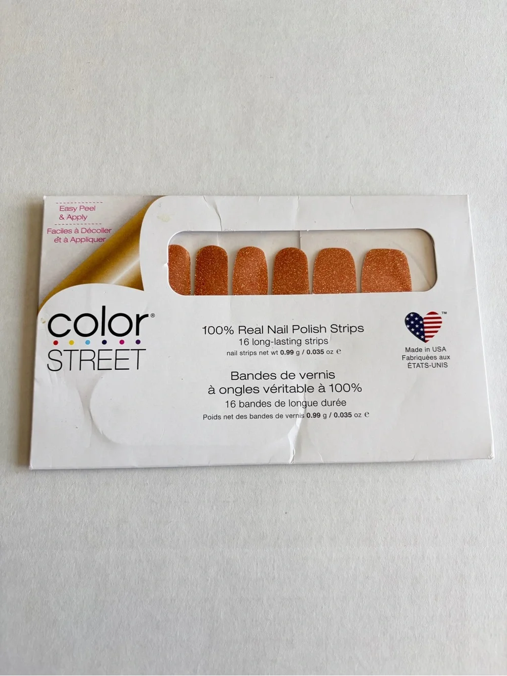 *Retired* Color Street: Coming in Hot | Orange Copper Gold Fall Metallic Glitter